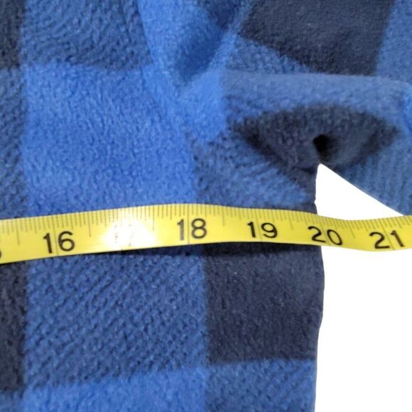 Columbia Fleece Jacket Boys Youth Size Large 14/16 Zing III Blue Check Zip Front - Picture 11 of 15